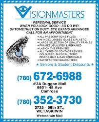 Visionmasters, Camrose, AB opening hours