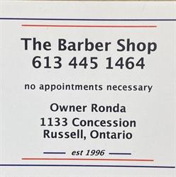 Barber Shop The, Russell, ON opening hours