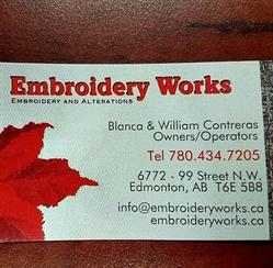 Embroidery Works, Edmonton, AB opening hours