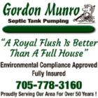 Gordon Munro Septic Tanks, Havelock, ON opening hours