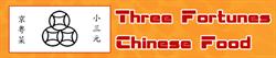 Three Fortunes Chinese Food in Calgary, AB (Marlborough Park) - Opening Hours