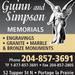 Guinn & Simpson Memorials Co Ltd, Portage La Prairie, MB opening hours