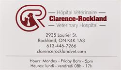 Clarence Rockland Veterinary Hospital, opening hours