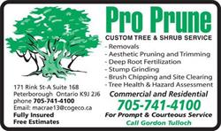 Pro Prune, Peterborough, ON opening hours