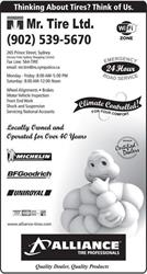 Mr Tire Ltd - Michelin Authorized Retailer, Sydney, NS opening hours