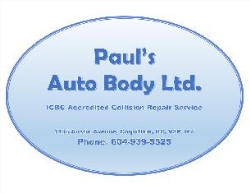 Paul's Auto Body Ltd, Coquitlam, BC opening hours