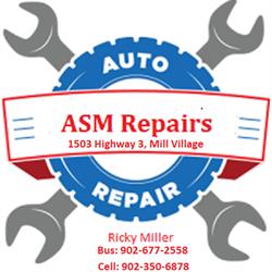 A S m Mechanical Repairs, Mill Village, NS opening hours