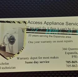 Access Appliance Service, Espanola, ON opening hours