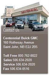 Centennial Pontiac-Buick Gmc Ltd, Saint John, NB opening hours