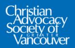 Christian Advocacy Society Of Greater Vancouver, Burnaby, BC opening hours