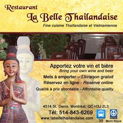 Belle Thailandaise (La) in Montréal, QC (Villeray) - Opening Hours
