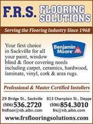 F.r.s. Flooring Solutions Inc., Sackville, NB opening hours