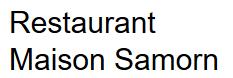 Restaurant Samorn, Gatineau, QC opening hours
