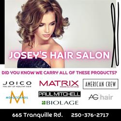 Josey's Hair Gallery, Kamloops, BC opening hours