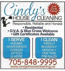 Cindy's House Cleaning, Elliot Lake, ON opening hours