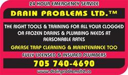 Drain Problems Ltd., Peterborough, ON opening hours