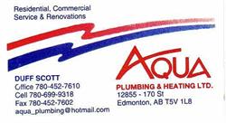 Aqua Plumbing & Heating Ltd, Edmonton, AB opening hours