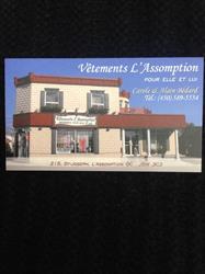 Vetements L'assomption Inc, L'Assomption, QC opening hours