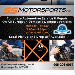 Ss Motorsports Inc, Mississauga, ON opening hours