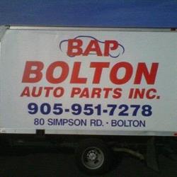Bolton Auto Parts Inc, opening hours