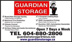 Guardian Storage Inc in Vancouver, BC (Mount Pleasant) - Opening Hours