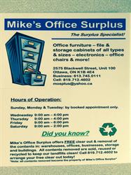 Mike's Office Surplus in Ottawa, ON (Industrial Park) - Opening Hours
