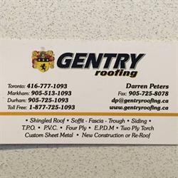 Gentry Roofing, Oshawa, ON opening hours