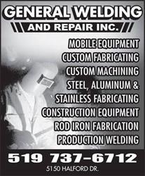 General Welding & Repair, Windsor, ON opening hours