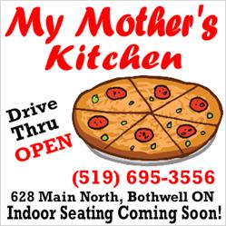 My Mother's Kitchen Pizzeria & Drive-Thru, Bothwell, ON opening hours