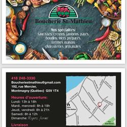 Boucherie St-Mathieu Enr, Montmagny, QC opening hours