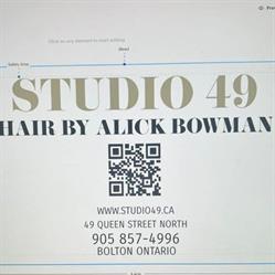 Studio 49 Hair Design, Bolton, ON opening hours