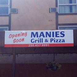 Manies Pizza and grill, Cache Creek, BC opening hours