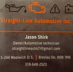 Straight-Line Auto Inc., Breslau, ON opening hours