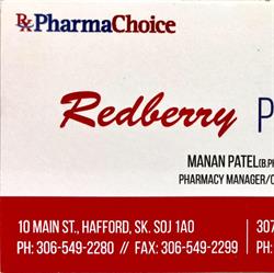 Redberry Pharmacy, Hafford, SK opening hours
