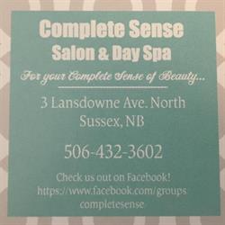 Complete Sense Salon & Day Spa, Sussex, NB opening hours