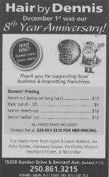 Hair By Dennis in Kelowna, opening hours