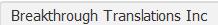 Breakthrough Translations Inc in North York, opening hours