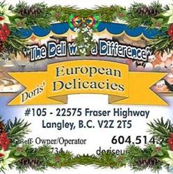 Doris' European Delicacies in Langley, opening hours