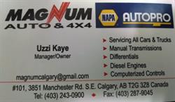 Magnum Automotive in Calgary, AB (Manchester Industrial) - Opening Hours
