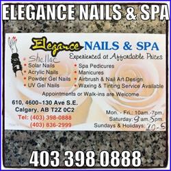 Elegance Nails & Spa in Calgary, AB (Downtown) - Opening Hours