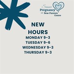 Sussex Pregnancy & New Parents Centre, opening hours