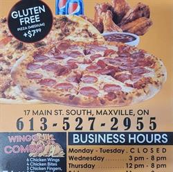 Waikato Pizza, Maxville, ON opening hours
