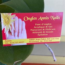 Ongles Annis, Saint-Léonard, QC opening hours