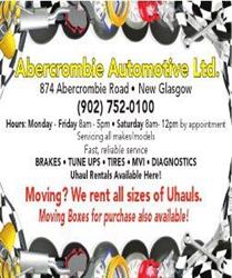 Abercrombie Automotive, New Glasgow, NS opening hours