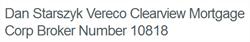 Dan Starszyk Vereco Clearview Mortgage Corp Broker Number 10818, Etobicoke, ON opening hours