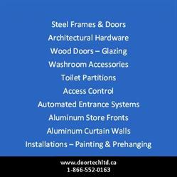 Doortech Mfg & Distribution Ltd, Winnipeg, MB opening hours