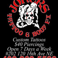 Jokers Tattoo & Body F/X in Calgary, AB (Montgomery) - Opening Hours