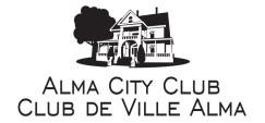 Alma City Club, Moncton, NB opening hours