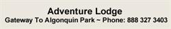Adventure Lodge, Whitney, ON opening hours