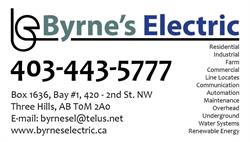 Byrne's Electric Ltd, Three Hills, AB opening hours
